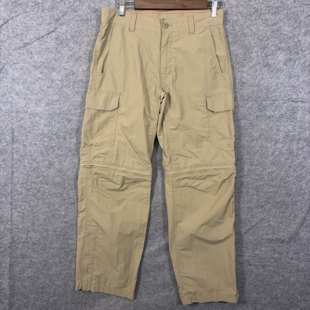 Eddie Bauer Travex Convertible Cargo Pants Mens 30x30 Khaki Outdoor Rugged